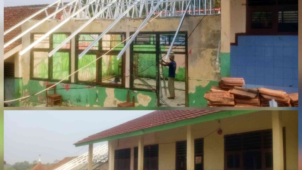 MTs Mathla’ul Anwar Gunungkencana Renovasi Ruang Kelas Secara Swadaya